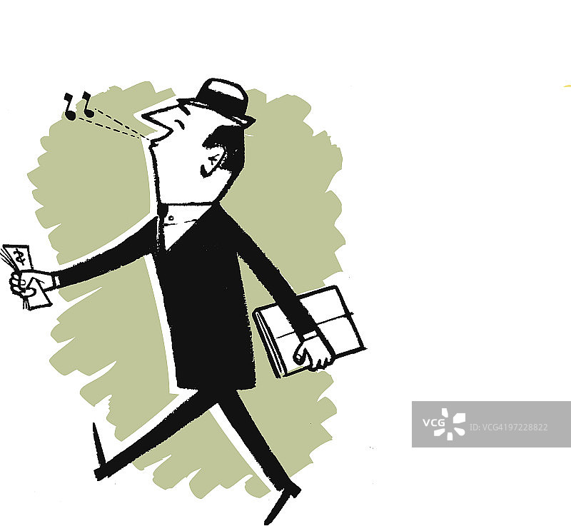 吹口哨的商人图片素材