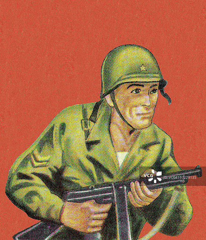 手持步枪的士兵图片素材