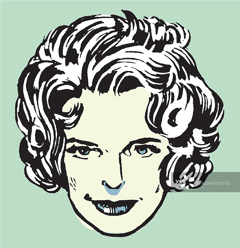 一头卷发的女人图片素材