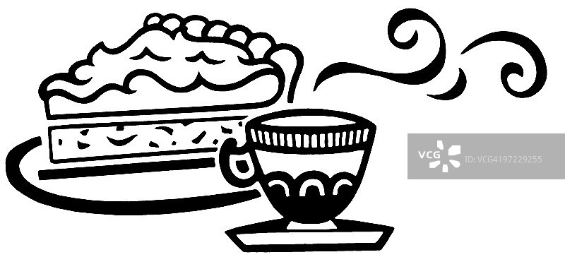 馅饼和咖啡图片素材