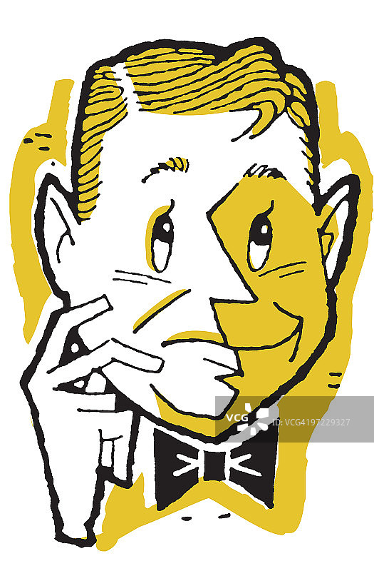 挠脸的男人图片素材