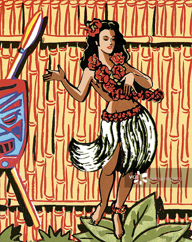 鱼叉捕鱼图片素材