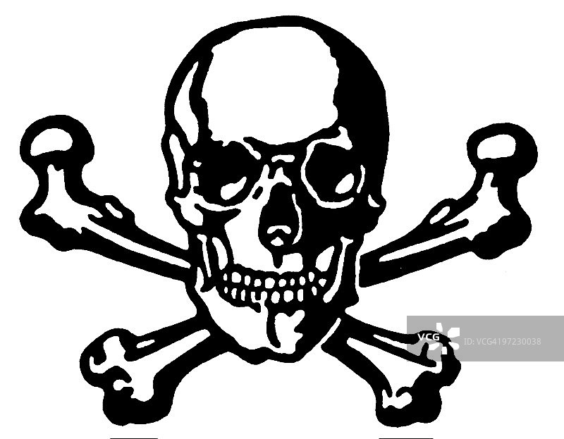 骷髅和交叉骨图片素材