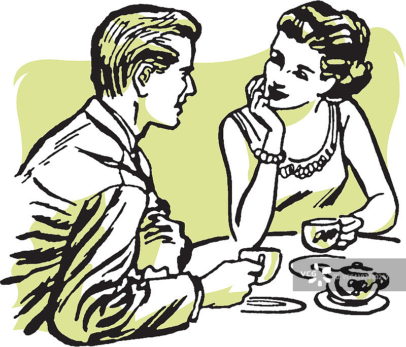 共进晚餐的夫妇图片素材