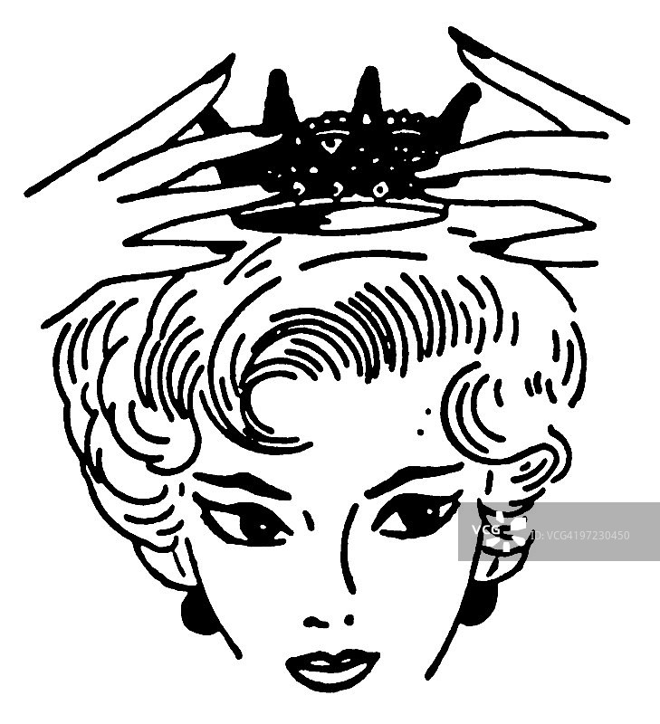 戴皇冠的女人图片素材