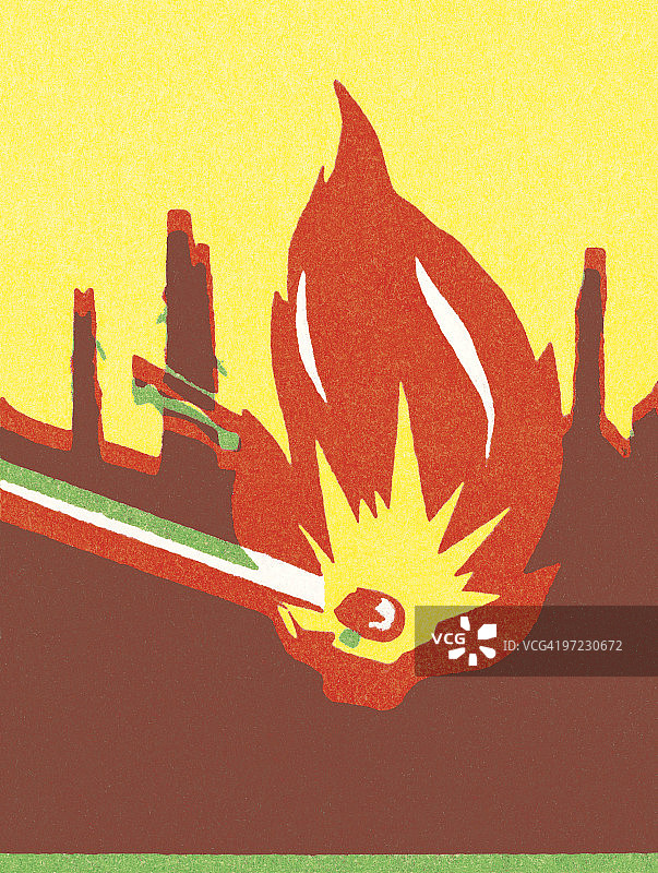 点燃的火柴图片素材