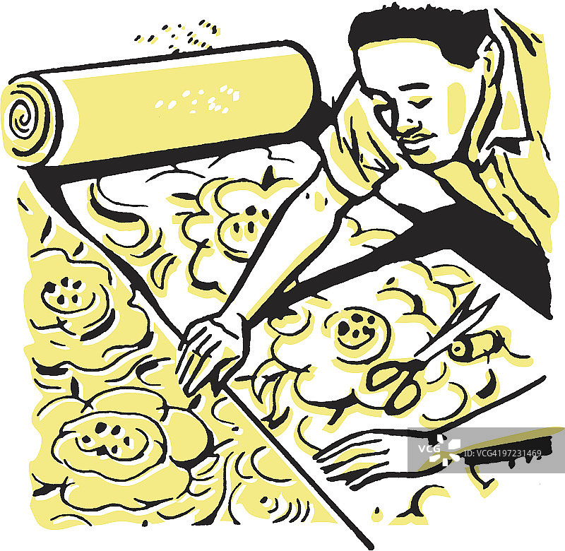 铺地毯工人图片素材