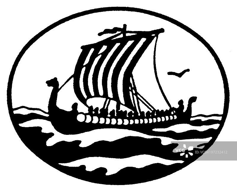 维京船图片素材