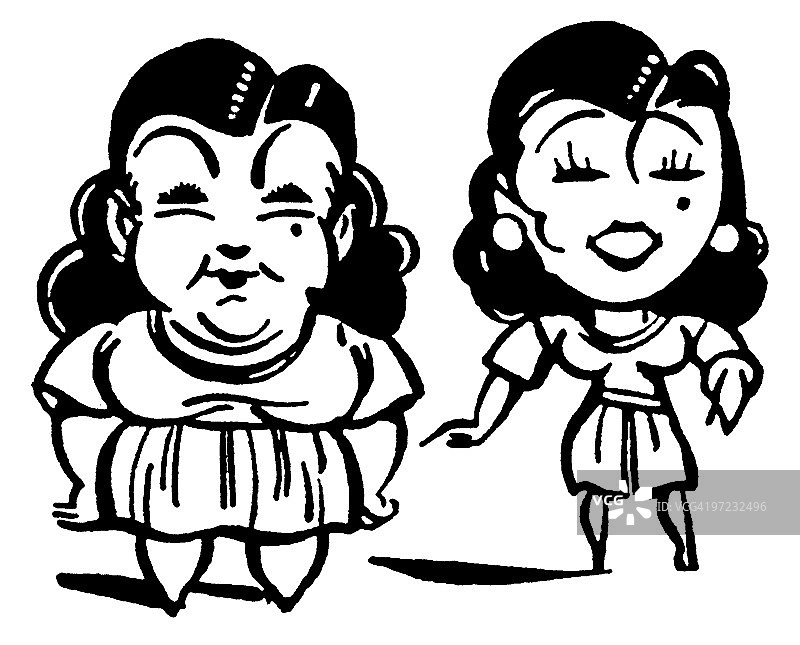 两个女人图片素材