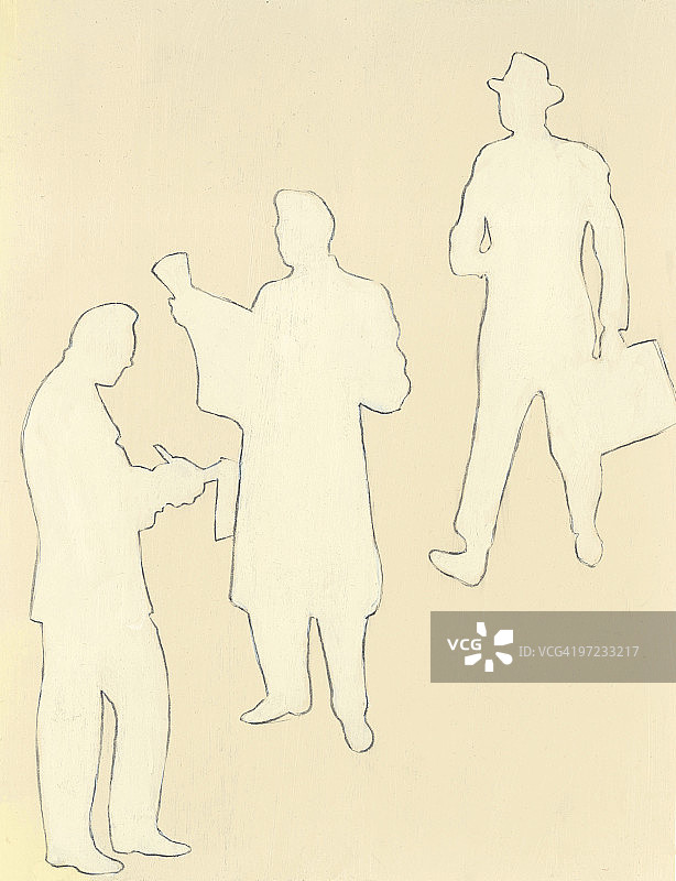 商人剪影图片素材