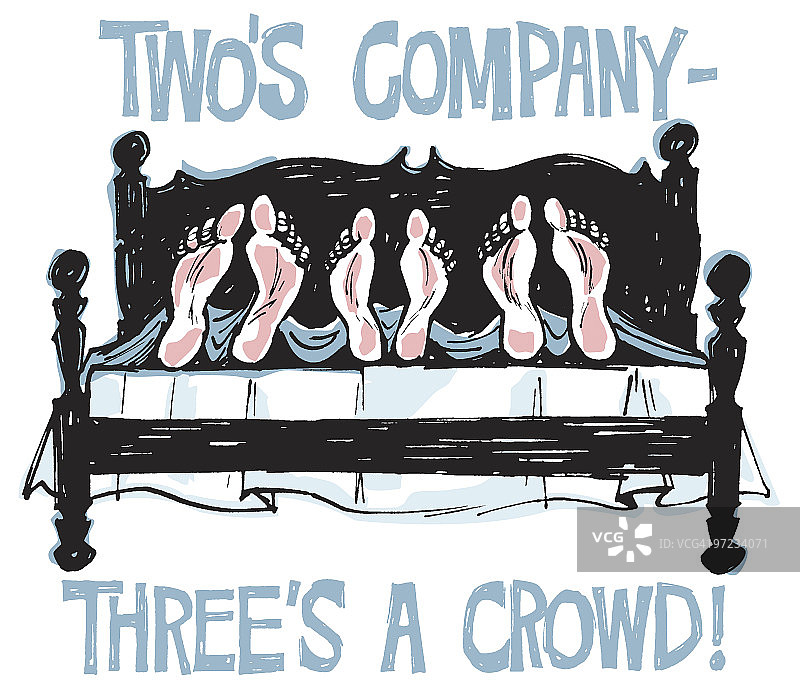 拥挤的床图片素材