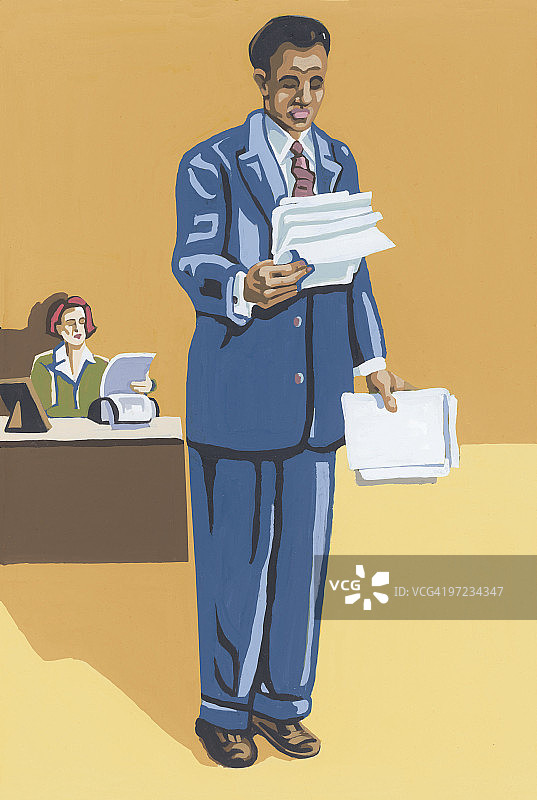 研究中的商人图片素材