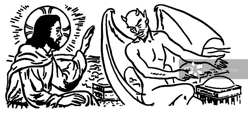 耶稣与魔鬼图片素材