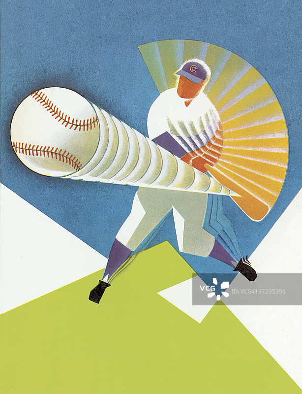 棒球运动员击球图片素材