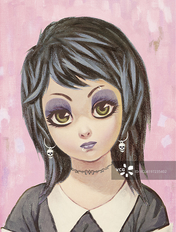 大眼睛女孩图片素材