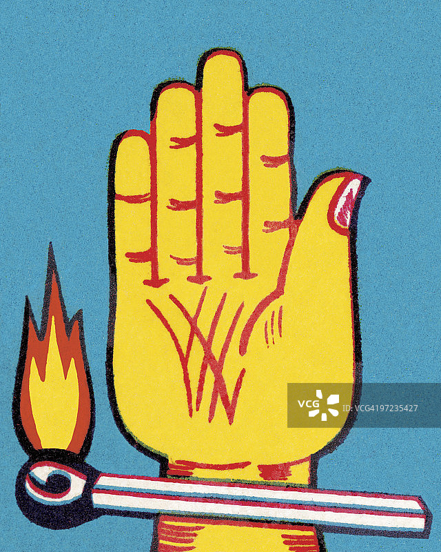 手和火柴图片素材