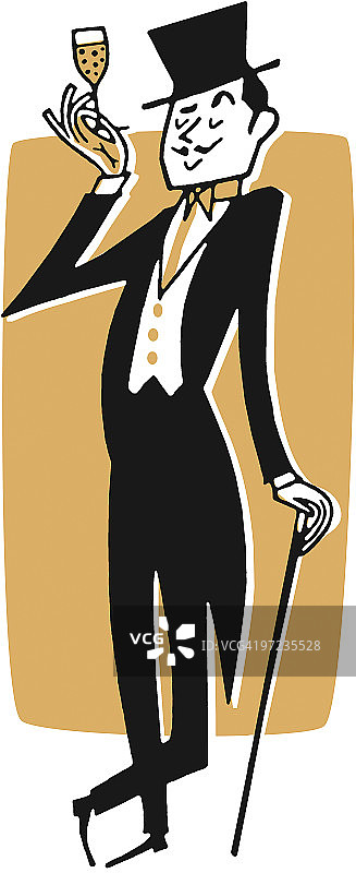 身穿燕尾服的男人图片素材