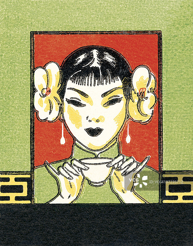 女人手捧咖啡图片素材
