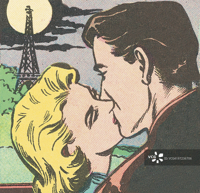 情侣接吻图片素材