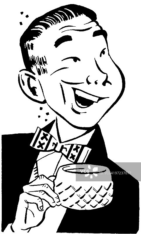 拿着饮料的男人图片素材