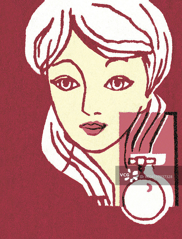 使用香水的女人图片素材