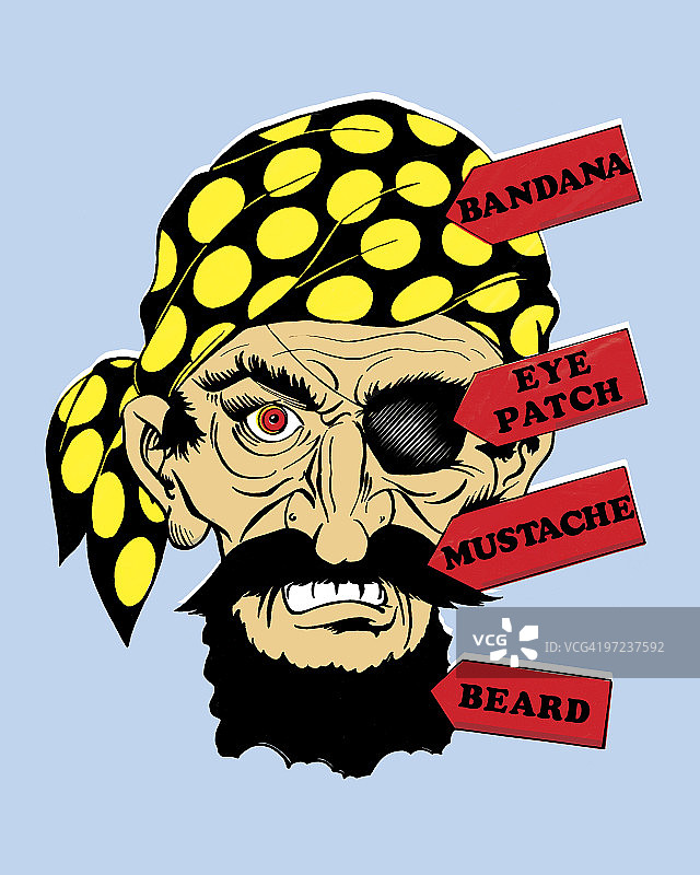 带标签的海盗图片素材