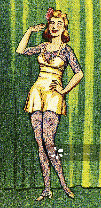 纹身女士图片素材