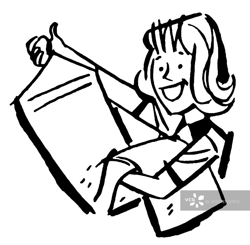 穿着裤子的女人图片素材