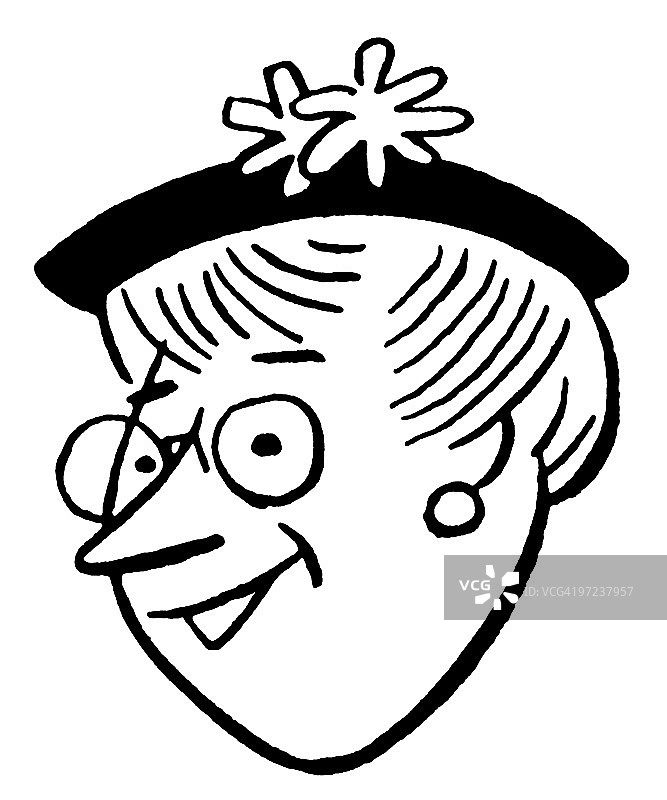 戴帽子的女人图片素材