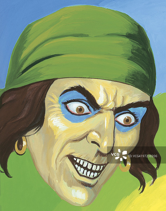 面目狰狞的女人图片素材