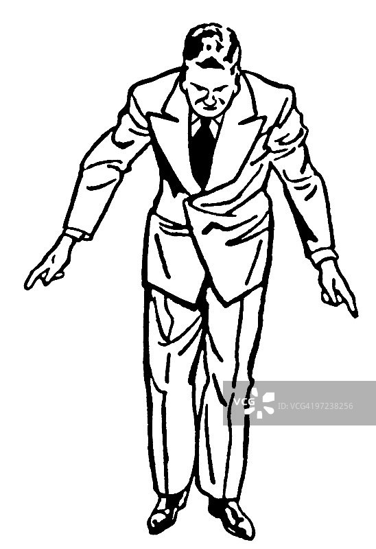 男人鞠躬图片素材