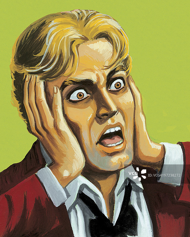 尖叫的男人图片素材