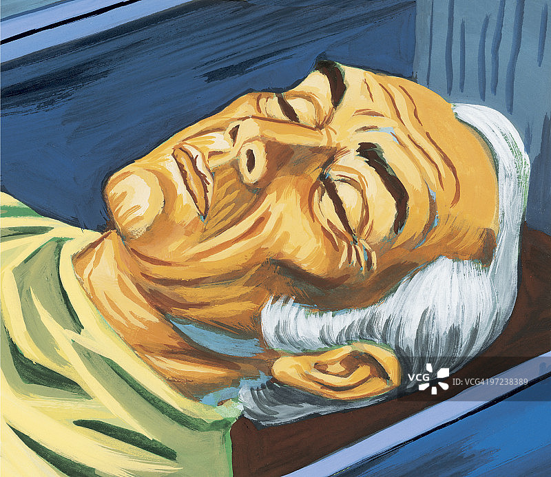 睡眠中的男人图片素材