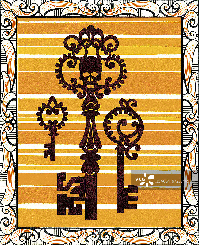 古董钥匙图片素材