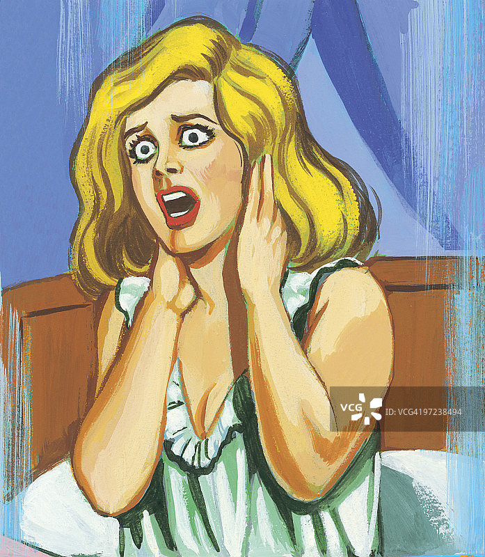 害怕的女人图片素材