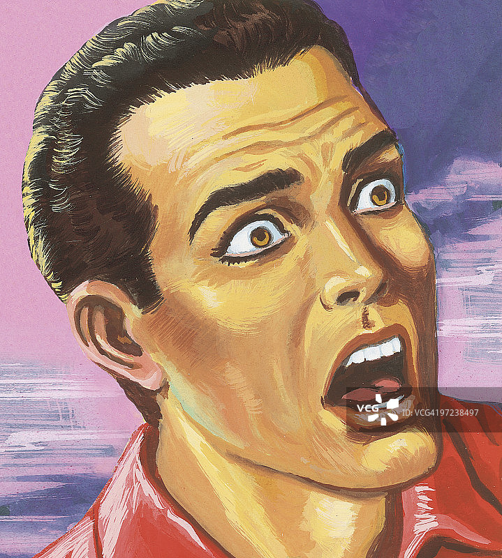 尖叫的男人图片素材