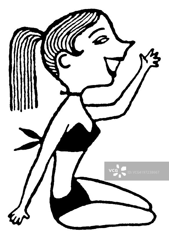 穿比基尼的年轻女人图片素材