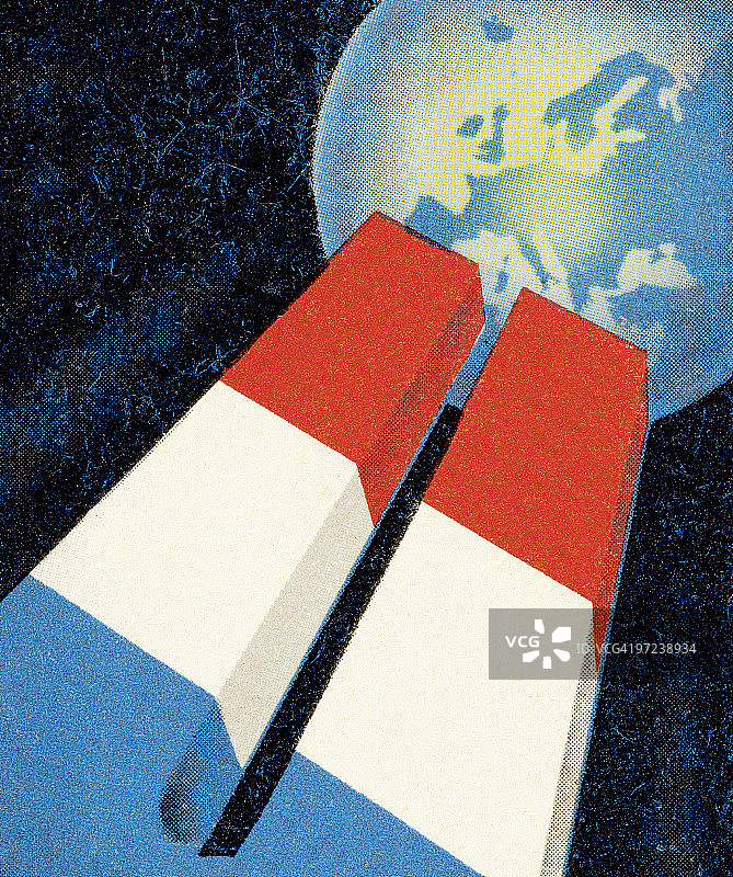 磁铁接近地球图片素材