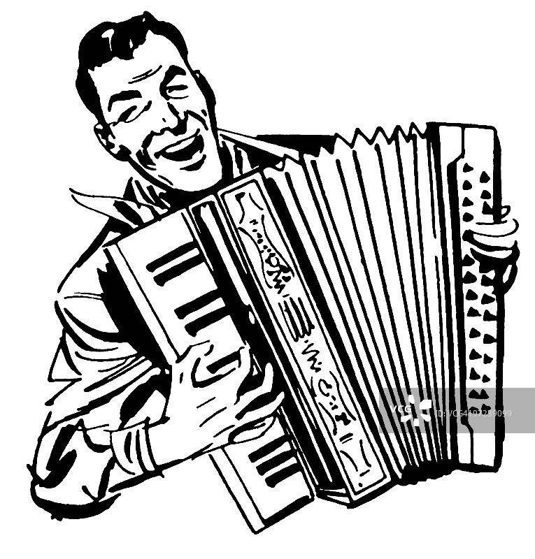 手风琴演奏者图片素材