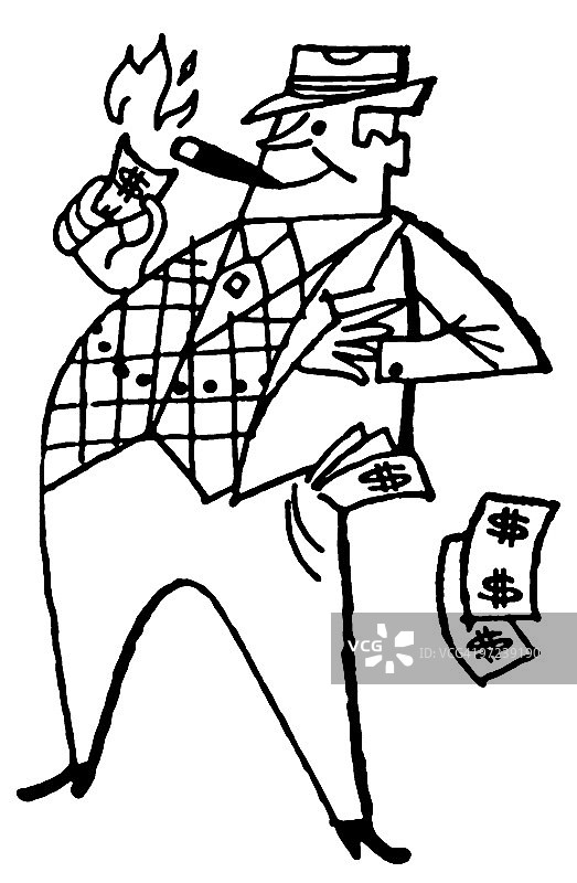 拿着钱的男子图片素材
