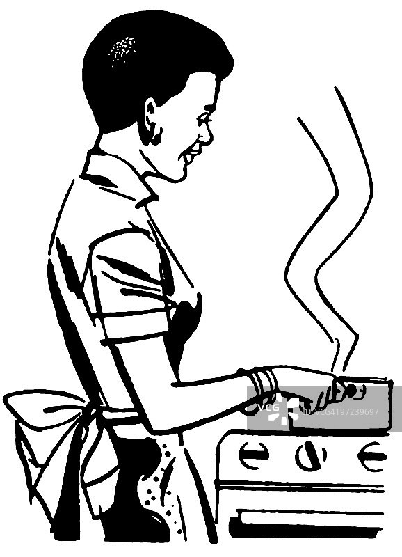 在厨房的女人图片素材