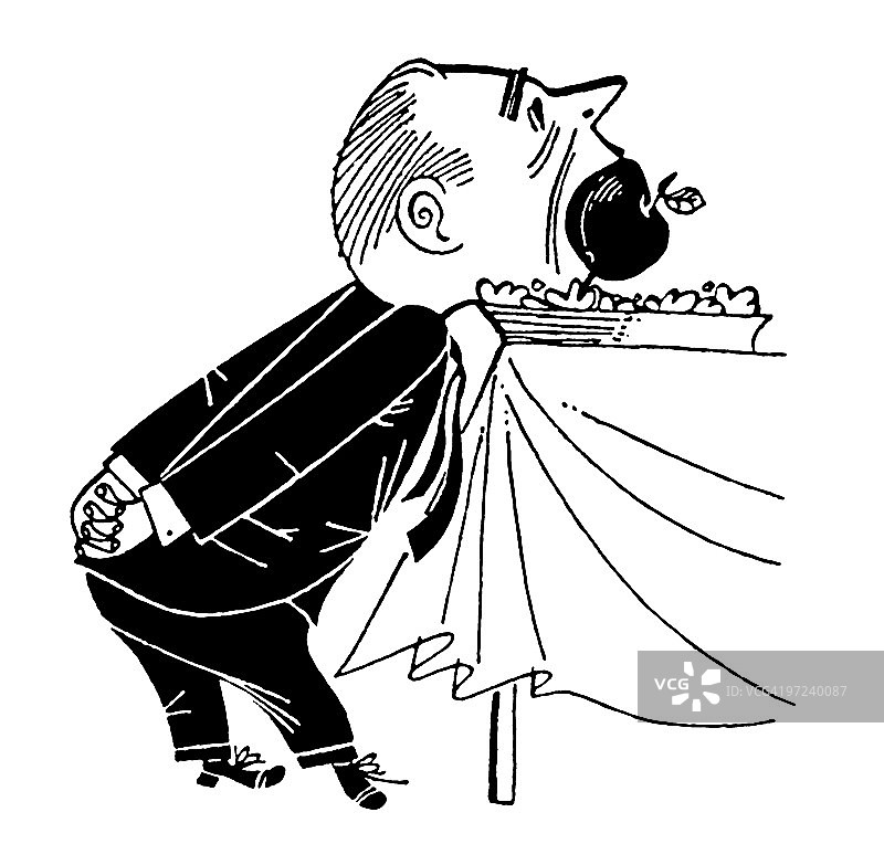 嘴里含着苹果的男人图片素材