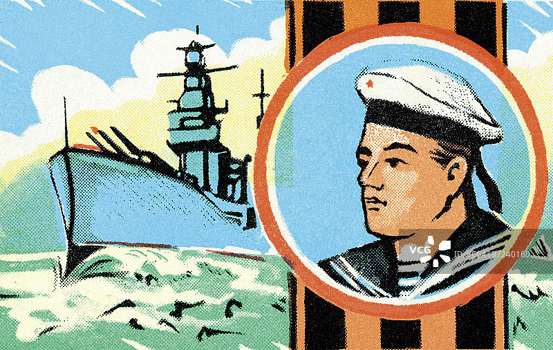 水手和远洋班轮图片素材