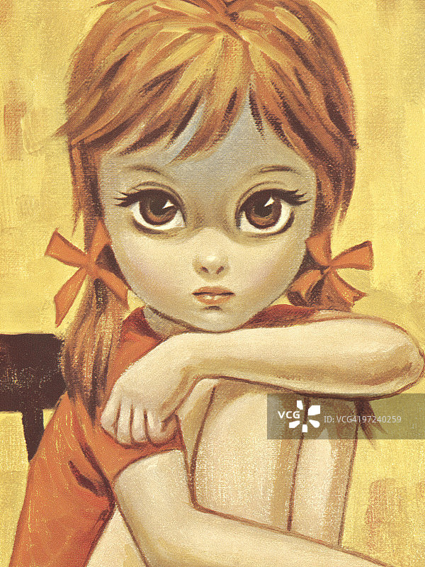 大眼睛的女孩图片素材