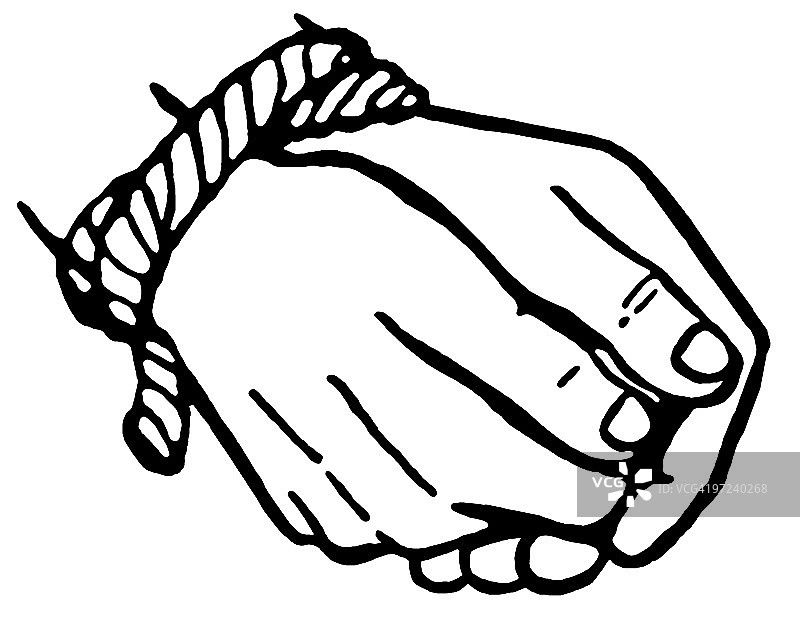 被捆绑的双手图片素材