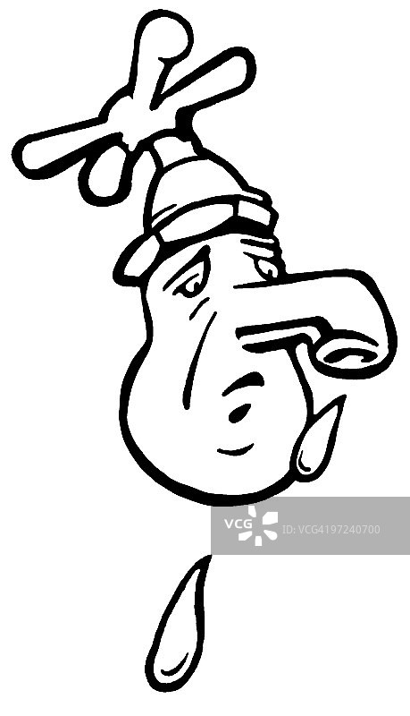 漏水的水龙头图片素材