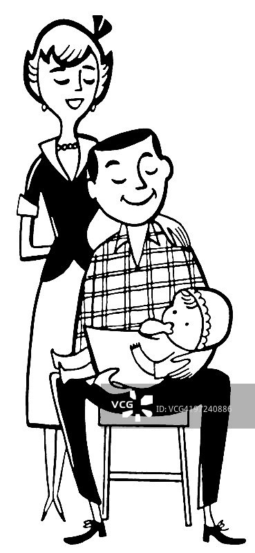 父母和婴儿图片素材