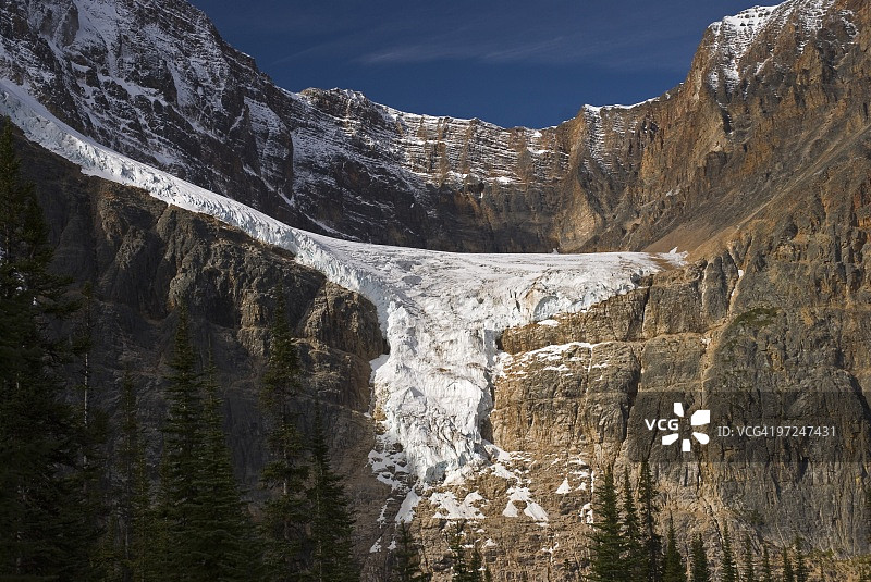 天使冰川，加拿大艾伯塔省贾斯珀国家公园图片素材
