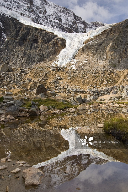 天使冰川，加拿大艾伯塔省贾斯珀国家公园图片素材