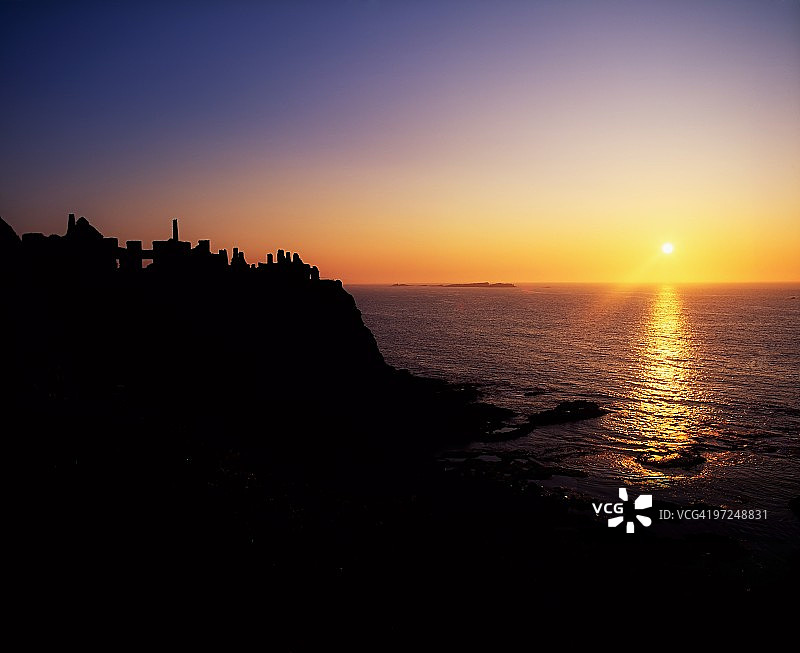 安特里姆郡邓路斯城堡，爱尔兰图片素材